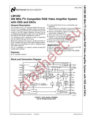 LM1262NA/NOPB datasheet  